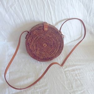 Anthropologie crossbody bag with button closure